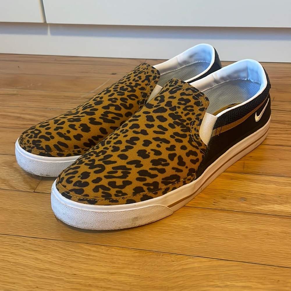Leopard Nike Slip-ons